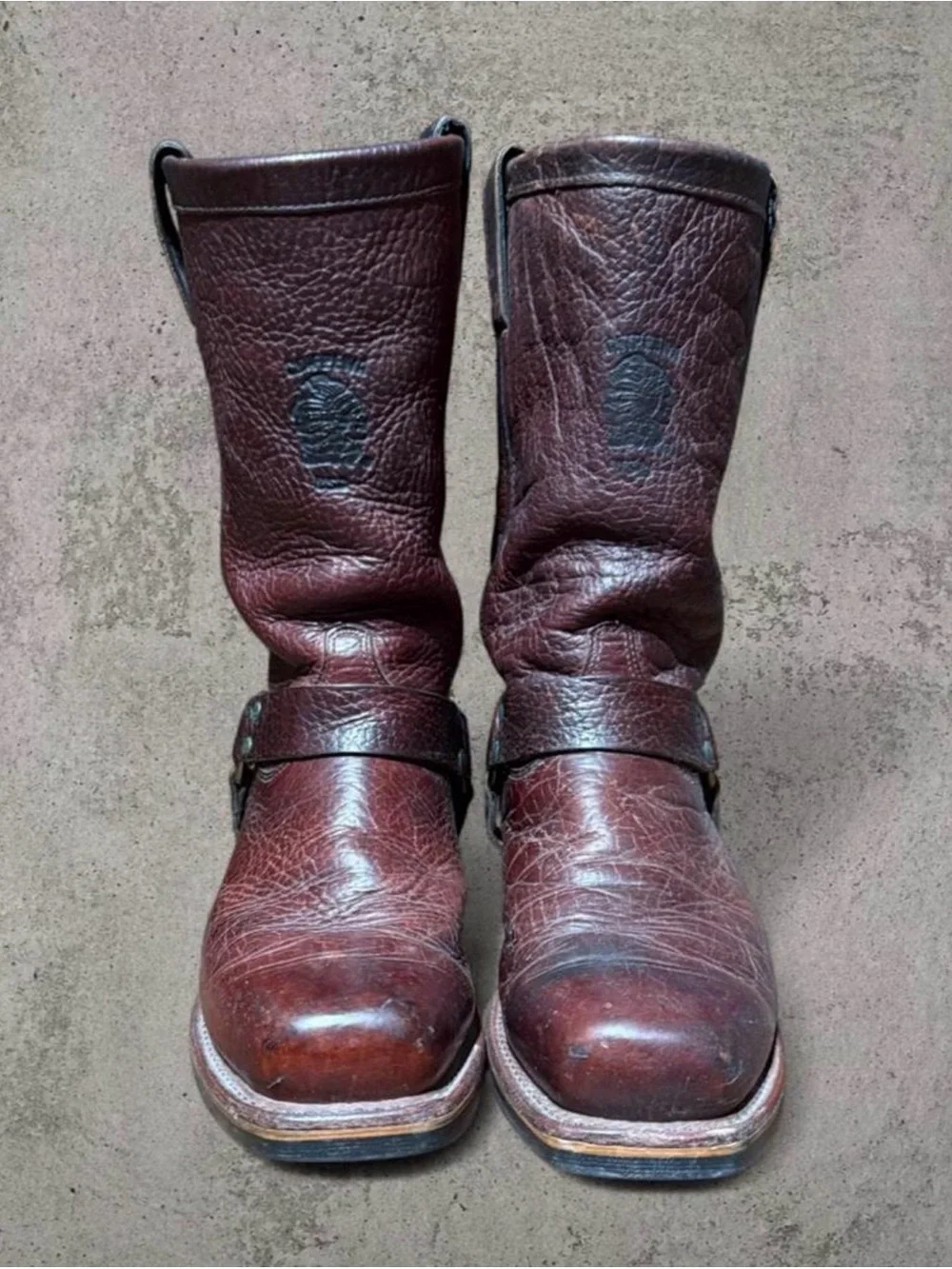 RARE Discontinued Vintage Chippewa Bison Leather Harness Boot Made In USA 8.5D